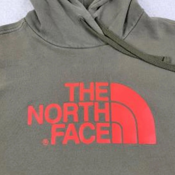 North face logo hoodie size small excellent condition. Gray with red lettering - Picture 1 of 4